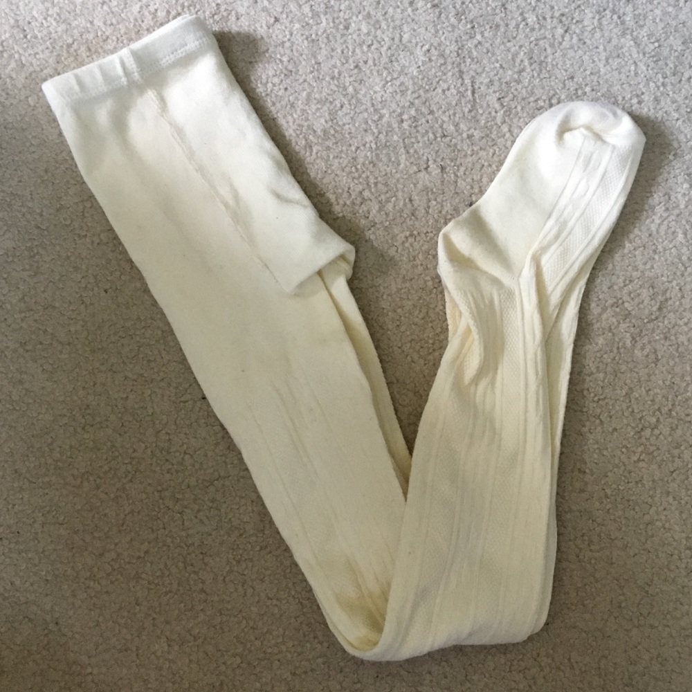 Beautiful Warm Ivory Knit Stockings